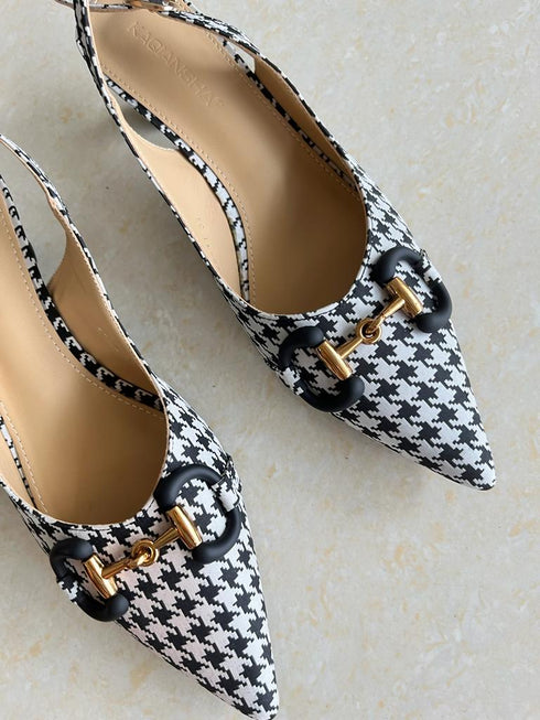 Pointed Toe Kitten Heels Shoes